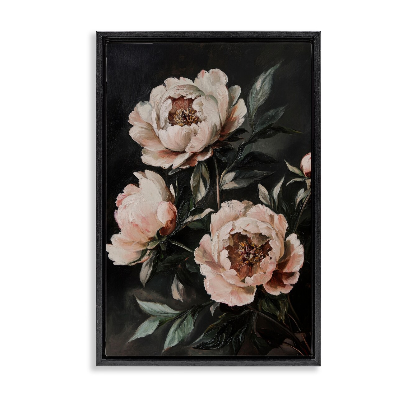 Stupell Industries Dusty Pink Roses Floral Painting Floating Frame, design by Petal Prints Design